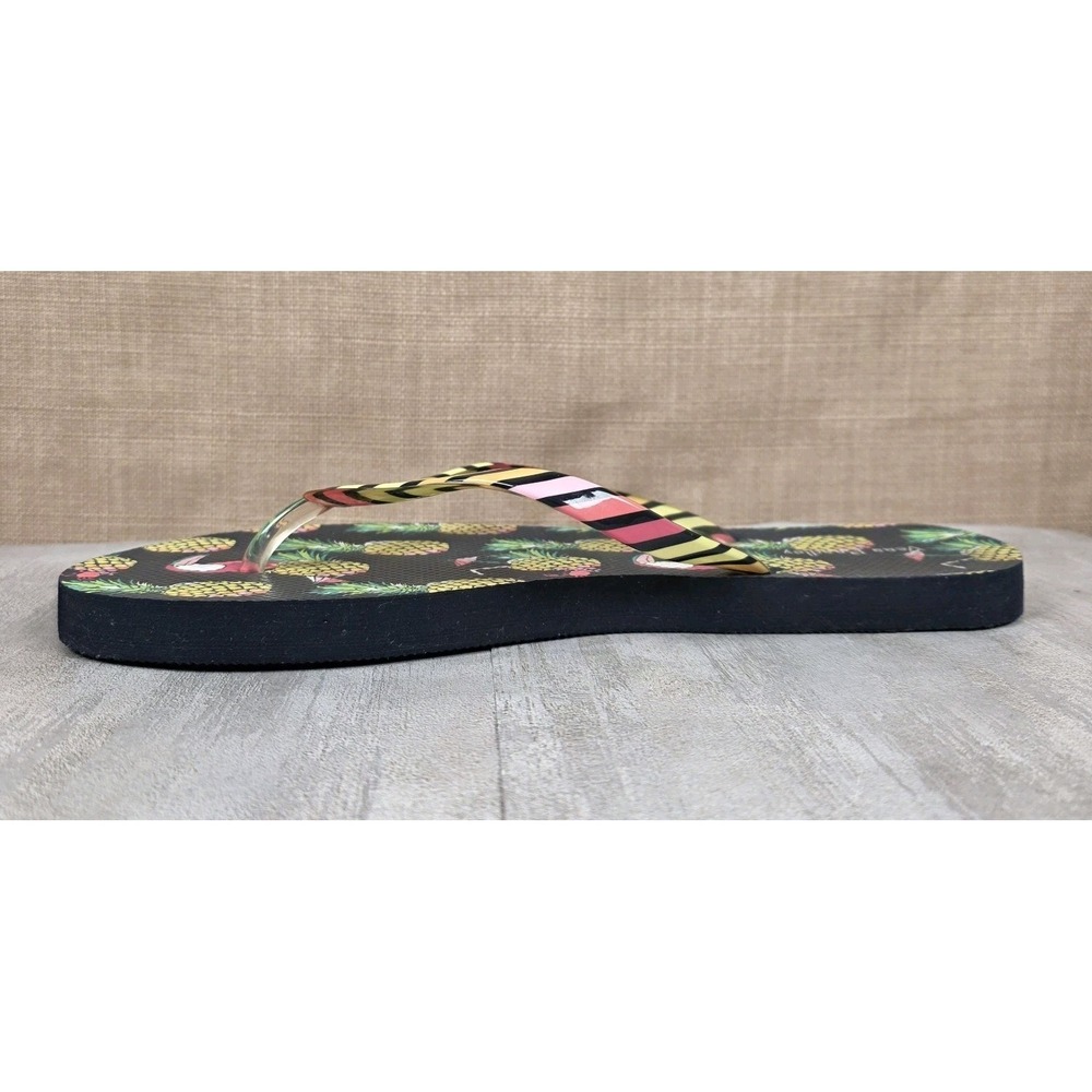 Vera Bradley Flip Flops Toucan Party Pineapple Tropical Women's Size 9-10‎ EUC - Picture 2 of 9